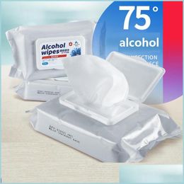 Other Home Garden 75% Alcohol Wipes 50Pcs/Pack Antibacteria Disinfectant Portable Antiseptic Wet Drop Delivery Dhd0U