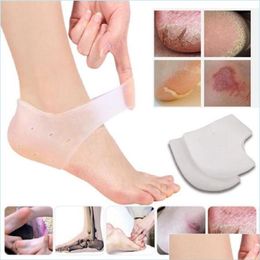 Other Home Garden Sile Heel Gel Pad Moisturising Socks Cracked Foot Skin Care Protectors Anti Cracking High Heels Drop Delivery Dh91J