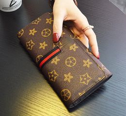European and American Famous Leather Wallet Women's Long Large Capacity Cattlehide Card Bag Phone Wallet Clutch Fashion