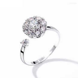 Wedding Rings Rotating Ring Women's Simple Fashion Personality Opening Index Finger Diamond Engagement