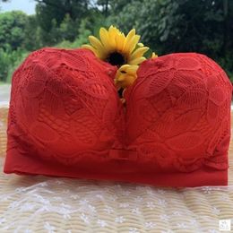 Bras Thickened Bra Thick 10cm Gathered Small Chest Flat Special 9cm Underwear Four Row Button Adjustable Comfortable and 230330