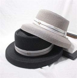 Wide Brim Hats Outdoor Female Girls Casual Lambshade Hat Summer Breathable Ribbon Straw Sun For WomenWide