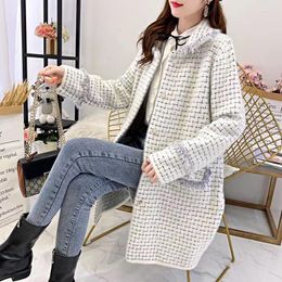 Women's Knits Imitation Mink Velvet Jacket Women's Thick Coat 2023 Autumn Winter Korean Loose Cardigan Plus Size Knitting Sweater Trend