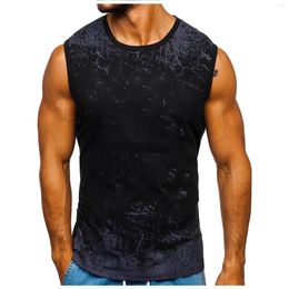 Men's Tank Tops Men'S Summer Surf Beach Top Large Size Casual Breathable Sleeveless Loose Print Man Shirt 2023