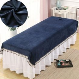 SPA Single Bed Sheet Crystal Velvet Beauty Salon Dedicated Beauty Bed Bedspread Clean Dust Cover Massage Dust Cover Sheet F0159 21305A