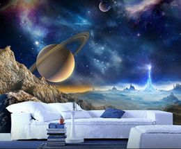 Wallpapers 3D Embossed Moon Star Po Murals For Kids Bedroom Living Room Wall Decorative Papers Wallpaper Walls 3 D