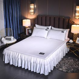 Bed Skirt Ruffled bedding bed sheets non slip bedding soft solid Colour bedding linen mattress protective covers large size bedding 230330