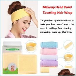 Other Bath Toilet Supplies Women Salon Spa Facial Headband Adjustable Beauty Makeup Hairband Soft Face Cleaning Hair Wrap Towel Dr Dhsjp