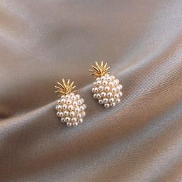 Stud Earrings Trendy Geometric Pearl Earring Women Classic Pineapple Female Fashion Jewellery GiftStud