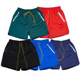 Mens Women Loose Print Shorts Summer Nylon Mesh Drawstring Zipper Hip Hop Shorts Basketball Sports Short Pants Casual Clothes For Men