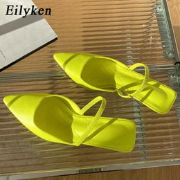 Dress Shoes New Women Pumps Sandal Shoes Thin Low Heel 4cm Dress Shoes Ladies Fashion Pointed Toe Shallow Slingback Mules 221130