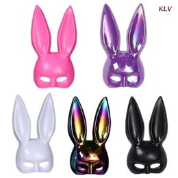 Party Masks Rabbit Mask Role Playing Mask Easter Rabbit Mask Halloween Carnival Party Bar Nightclub Costume Sexy Half Face Mask 6XDA 230329