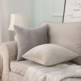 Pillow GY10146 Solid Colors Velvet Cotton Case (No Filling) 1PC Polyester Home Decor Bedroom Decorative Sofa Car Throw Pillows