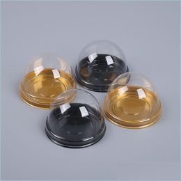 Packing Boxes 50Pcs/Set Cake Box Clear Plastic Cupcake Dome Containers Festival Baby Shower Birthday Party Dessert Drop Deli Dhguz