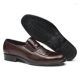 Dress Shoes Fashion Male Flats Round Toe Men's Business Formal Comfortable Office Wedding Shoe Spring Men Leather