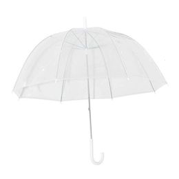 Umbrellas Transparent mushroom umbrella with a long handle and bubble dome shape used for outdoor travel and camping to prevent wind 230330