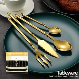 Dinnerware Sets 4Pcs Stainless Steel Tableware Set Theme Party Creative Aquaman Fork Cutlery Knife Spoon Kitchen Accessories