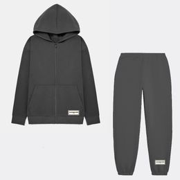 Men's Tracksuits 100% cotton tracksuit oversized zippered hoodie jogger sweat pants two-piece men's hoodie sweat pants 230330