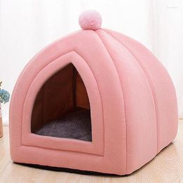 Cat Beds 2023 Cave Bed For Cats & Dogs Kitten 2-in-1 Kitty Bed/Cat Hut/Covered Caves Indoor Pet Dog Cute