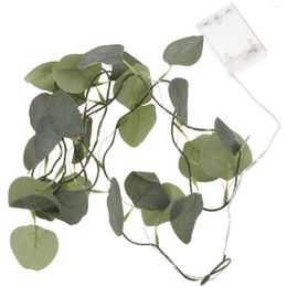 Decorative Flowers Wedding Decorations Vine Lights Rattan Decor Party Lamp String LED Light Ornament Wreath Eucalyptus Leaf