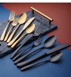 304 stainless steel knife fork spoon western food set creative and elegant tableware 2023