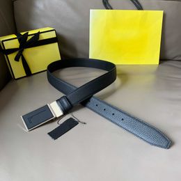 New Men Women Luxury Belts Fashion Classic Letter Rotary Buckle Jeans Casual Belt Width 3.4cm Top Designer Belts With Yellow Box Double-sided Reversible