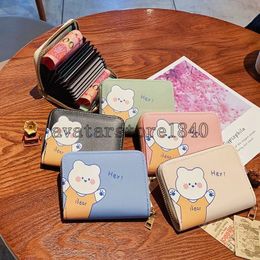 Anti Thief 18 Detents Cards Holders PU Bags Business Shield Bank Credit ID Card Holder Cover Cartoon Wallet Coin Pouch Organiser