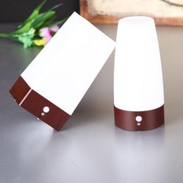 Table Lamps Wireless Led PIR Motion Sensor Night Light Battery Powered Lamp Nightlight For Bedroom Toilet Seat Home Decor Desk