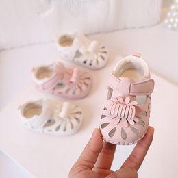 First Walkers Baby Shoes Summer Girls' Baby Sandals 0-1 Year Old Children's Soft Sole Toddler Shoes Baotou Little Princess Shoes 230330