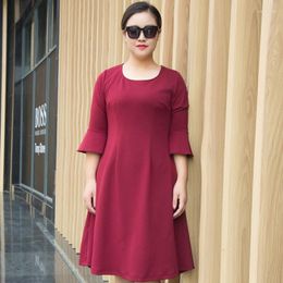 Casual Dresses Customize Made 2023 Spring Fashion Women Slim Fit Plus Size Dress Ladies Flare Sleeves A Line Vestido