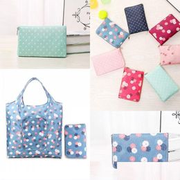 Storage Bags Printing Foldable Shop Bag Tote Folding Pouch Handbags Convenient Reusable Large Capacity Drop Delivery Home Garden Hou Dhlkv