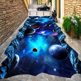 Wallpapers 3D Wallpaper Modern Star Universe Flooring Mural Mall Outdoors Kid's Room Floor Tiles PVC Self Adhesive Waterproof