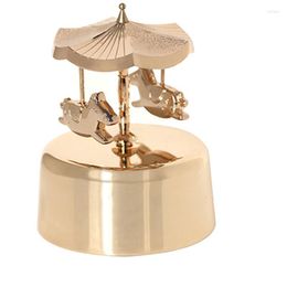 Decorative Figurines Movement Anime Song Gold Music Box Metal Boxes Carousel Musical Unique Gifts Caja Gift For Girlfriend EH50MB