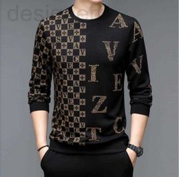 Men's T-Shirts popular men's T-shirt European station 2022 men spring and autumn new handsome round neck printing fashion all-match long-sleeved bottoming shirt BRSN