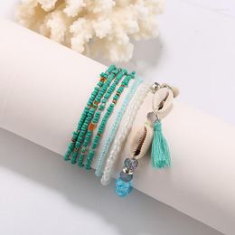 Charm Bracelets Bohemian Multilayer Shell Tassel Beads For Women Jewelry Boho Set 2023 Pulseras Femme Bijoux