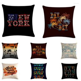Pillow -selling Summer Letter Pattern Home Living Room Sofa Cover Office Geometry Decorative Pillowcase ZY1060