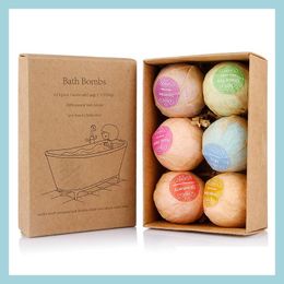 Bath Accessory Set Organic Bombs Spa Skin Care Bathes Bubble Salts Ball Mint Lavender Rose Flavour Drop Delivery Home Garden Bathroom Dhskt