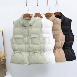 Women's Vests Autumn Winter Duck Down Jackets Women Vest Short Tunic Waistcoat Spring Puffer Jacket Slim Parkas