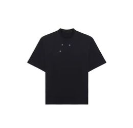 Mercerised Cotton Mens Tess дизайнерская одежда винтажная простая плетение свободно дизайн с коротким рукавом черный подарок для парня