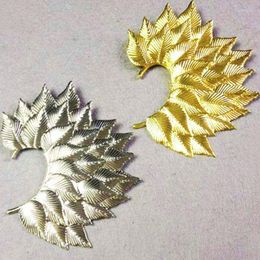 Backs Earrings 1Pc Personalised Big Leaf Earring Cuff Gold Silver Colour Ears Clips Non Piercing One Side Bib Fashion Jewellery Decor Gift
