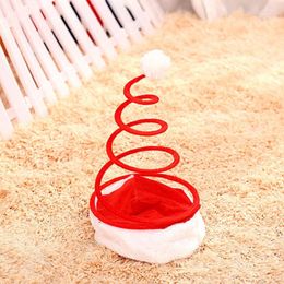 Christmas Decorations 1Pc Supplies Red Spring Cap Hat With White Ball Cute Gifts Decoration For Adult