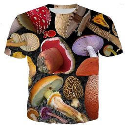 Men's T Shirts Mushroom Shirt Men/women 3D Printed T-shirts Casual Harajuku Style Tshirt Streetwear Tops Drop