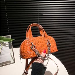 Evening Bags 2023 Alligator Grain Shoulder Bag For Women Fashion Trendy Net Red Chain Messenger High Quality Zipper Handbag Shell