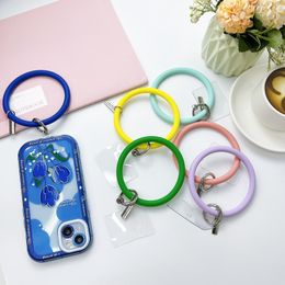 Cell Phone Straps Universal Hanging Ring fore Mobile Phone Soft Silicone Lanyard Strap Anti-Lost Bracelet for iPhone Xiaomi Samsung Keychain