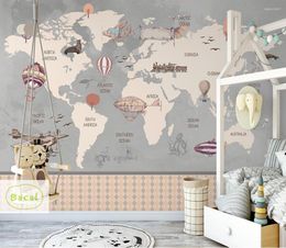 Wallpapers Bacal Custom 5D Wallpaper Cartoon Tv Background Wall Living Room Air Balloon 3d Murals