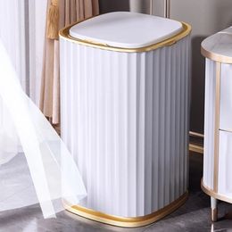 Waste Bins Smart Sensor Garbage Bathroom Garbage Can Be Electronic Automatic Household Toilet Sensing Waterproof Garbage Smart Household Products 230330