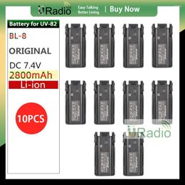 Walkie Talkie BL-8 Battery For Baofeng UV-82 Original 10PCS UV 82 2800mAh Enlarge 3800 4200mAh USB Quick Charge