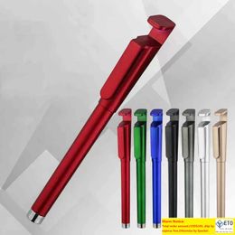 Multipurpose Refillable Gel Pen Rollerball Pencil Phone HoderQR Code Advertising Customized Function Black Pens Kits Yy