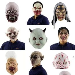 Party Masks Halloween Terror Mask Monster Latex Horrifying Cosplay Costume Supplies Drop Delivery Home Garden Festive Dhgpi