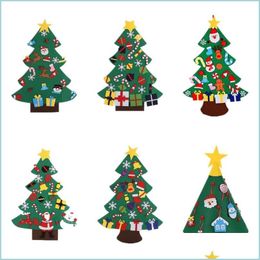 Christmas Decorations Felt Tree Diy Handwork Kids Toys Gift Artificial Wall Decoration Baby Educational Drop Delivery Home Garden Fe Dhivq